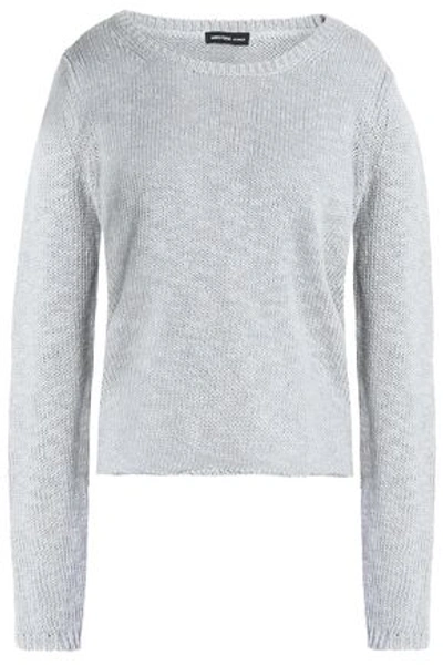 James Perse Woman Cotton And Linen-blend Jumper Light Grey