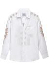 Rails Charli Embroidered Long-sleeve Shirt In White