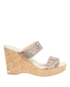 JIMMY CHOO Parker Snake-Embossed Wedges,PARKER100BSW