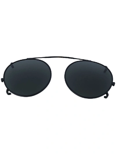 Moscot 夹扣式太阳眼镜 In Black