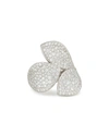 Pasquale Bruni Women's Giardini Segreti 18k White Gold & Diamond Pavé Leaf Wrap Ring