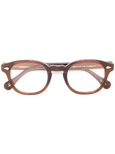 Moscot Lemtosh Square-frame Glasses In Brown