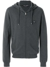 Dolce & Gabbana Drawstring Hoodie In Grey