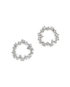 ADINA REYTER 14K YELLOW GOLD SCATTERED DIAMOND CIRCLE EARRINGS,E592SDCP-Y14