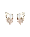 ALEXIS BITTAR SIMULATED PEARL & PAVE DROP EARRINGS,AB81E033