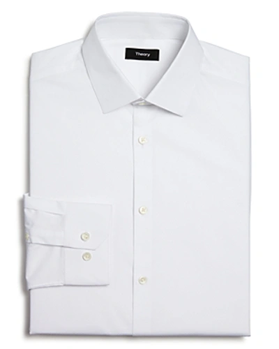 Theory Textured Dobby Slim Fit Dress Shirt In White