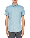 TED BAKER NARNAR GEO REGULAR FIT BUTTON-DOWN SHIRT,TH8MGA46NARNARBLUE