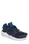 Nike Men's Air Huarache Run Running Sneakers From Finish Line In Obsidian/ Gym Blue