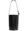 TRADEMARK LEATHER BUCKET BAG - BLACK,HB145