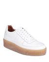 WHISTLES WOMEN'S ABBEY LEATHER LACE UP PLATFORM SNEAKERS,27699