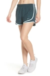 Nike Dry Tempo Running Shorts In Deep Jungle/ Igloo/ Wolf Grey