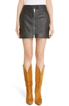 GIVENCHY COATED LEATHER MINISKIRT,BW40146019