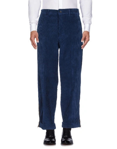 Umit Benan Casual Trousers In Slate Blue