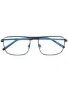 SAINT LAURENT SAINT LAURENT EYEWEAR 长方形框眼镜 - 黑色,SL15212869027