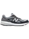 NEW BALANCE grey 990v4 lace-up sneakers,M990XG412670822