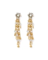 SEQUIN TIERED CHANDELIER EARRINGS WITH SIMULATED PEARLS,PROD208890003