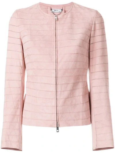 Desa Fitted Panel Jacket In Pink