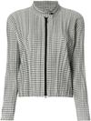 ISSEY MIYAKE PLEATS PLEASE BY ISSEY MIYAKE CHECKED PLISSÉ JACKET - GREY,PP86JC59212760123