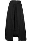 ROSETTA GETTY tie-detail layered skirt,3705810501112792617