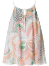 EMILIO PUCCI PRINTED SLEEVELESS BLOUSE,82RM408272512694329