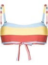 Asceno Striped Bikini Top - Multicolour In Multicolour