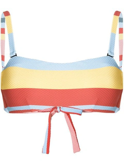 Asceno Striped Bikini Top - Multicolour