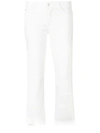 7 FOR ALL MANKIND 7 FOR ALL MANKIND CROPPED FRAYED JEANS - WHITE,JSYRV150GL0012844104
