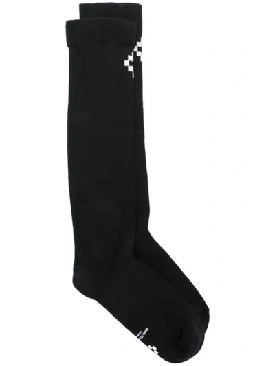Marcelo Burlon County Of Milan Cross Long Socks - Black