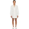 SAINT LAURENT SAINT LAURENT WHITE OVERSIZED SHIRT DRESS,508826 Y004S