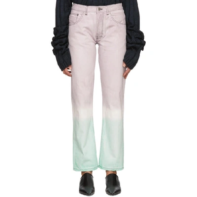 Loewe Tie-dyed High-rise Straight-leg Jeans In Multicolor