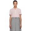 THOM BROWNE THOM BROWNE PINK RELAXED-FIT POLO,FJP016A-03447