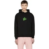 ALL IN ALL IN SSENSE EXCLUSIVE BLACK AND GREEN SIGNAL HOODIE,SIGNAL HOODIE