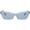 BALENCIAGA Blue Thin Cat-Eye Sunglasses,BA0124
