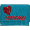 DOLCE & GABBANA Blue Trifold 'Amore' & Heart Wallet,BI1048 AU282