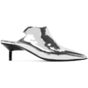 MARQUES' ALMEIDA MARQUES ALMEIDA SILVER POINTY KITTEN MULES,SS18AC0063SLV