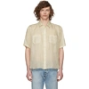 SAINT LAURENT White Short Sleeve Silk Shirt,498977 Y137S