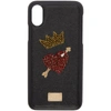 Dolce & Gabbana Black Heart Iphone X Case In Black