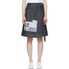 KENZO Navy Memento N°2 Denim Wrap Skirt,F851JU2416EP