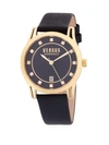 VERSUS Stainless Steel and Leather-Strap Watch,0400097984106