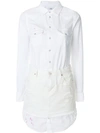 DIESEL DIESEL DENIM SHIRT DRESS - WHITE,00SBHJ0CASI12837341