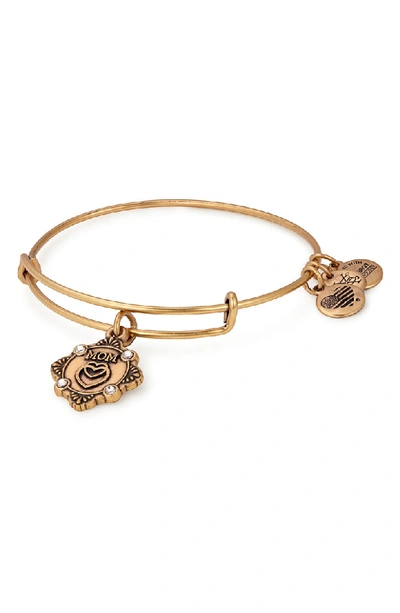 Alex And Ani Because I Love You Mom Bracelet In Gold