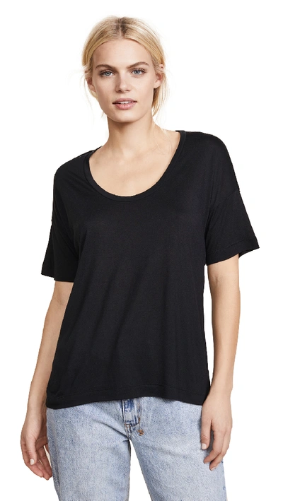 Lna Drapey Modal Logan Tee In Black