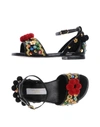 Dolce & Gabbana Toddler Girl Sandals Black Size 10c Lambskin In Black