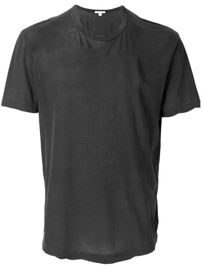 James Perse Crew-neck Cotton T-shirt In Grey