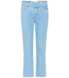 OFF-WHITE HIGH-WAISTED CROPPED JEANS,P00312166