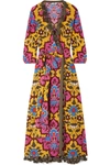 RHODE Lena tasseled printed cotton-voile maxi dress