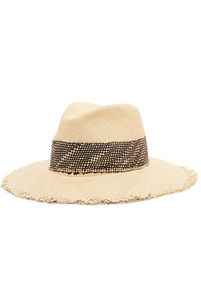 Rag & Bone Frayed Edge Panama Straw Hat In Beige