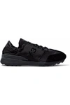 Y-3 Y-3 WOMAN SUEDE, LEATHER AND SHELL SNEAKERS BLACK,3074457345618644738