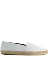 Saint Laurent White Monogramme Espadrilles In White
