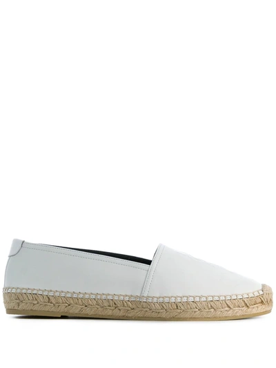Saint Laurent White Monogramme Espadrilles In Blanc